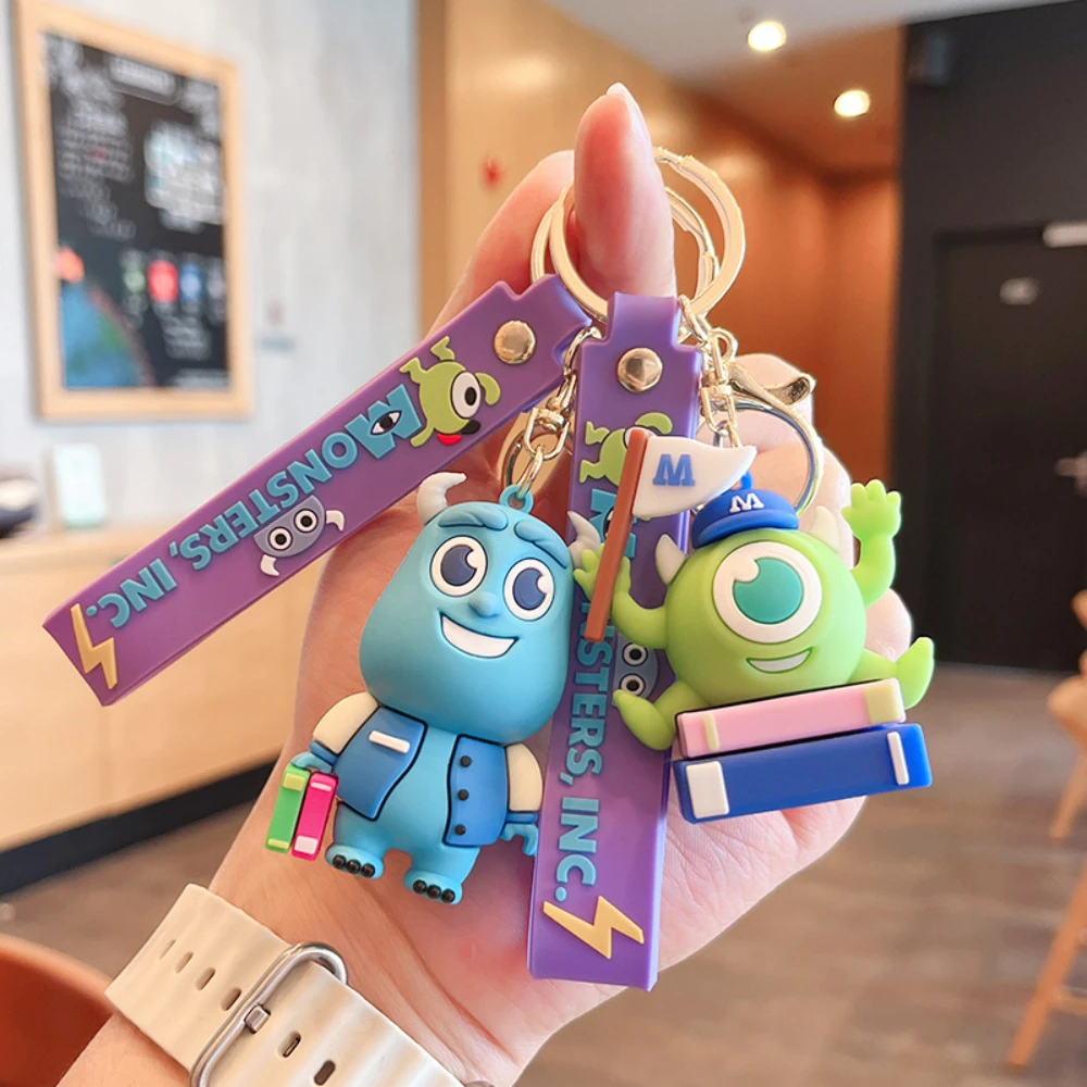 Creative Cartoon Disney Monsters, Inc. Figue Keychain Car Pendant Bag Accessories Key Holder Tag Keyring Gifts for Fans