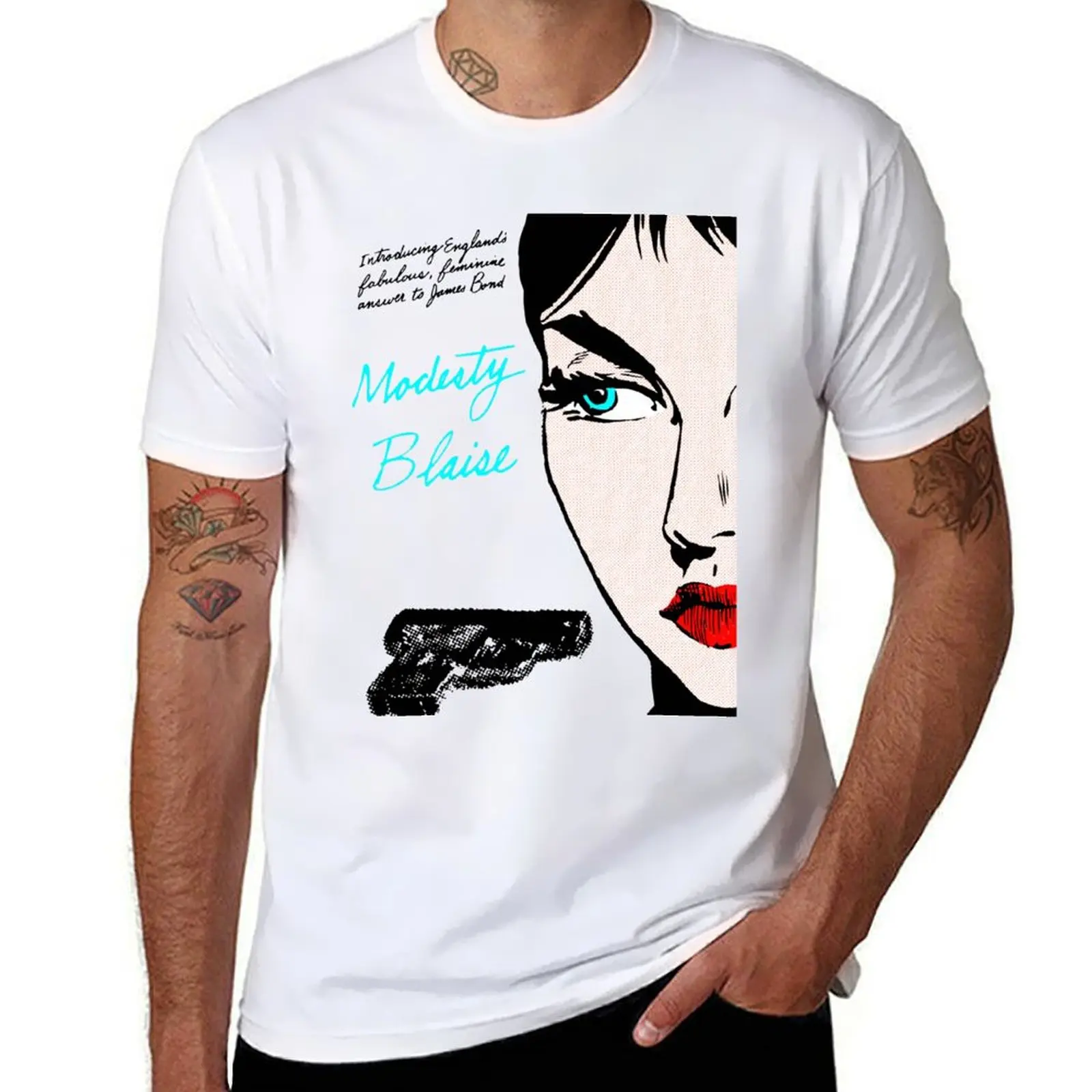 

Pulp Fiction ( Modesty Blaise Cover ) T-Shirt black cotton t-shirt plain for man package man t shirt cotton high quality T-Shirt
