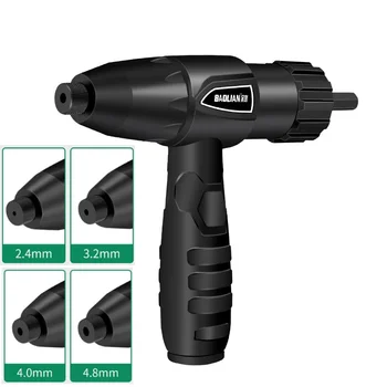 Adapter für elektrische Niet pistolen 2,4mm-4,8mm Niet mutter Pistolen bohrer Düse Akku-Konvertierungs stecker Elektro werkzeuge