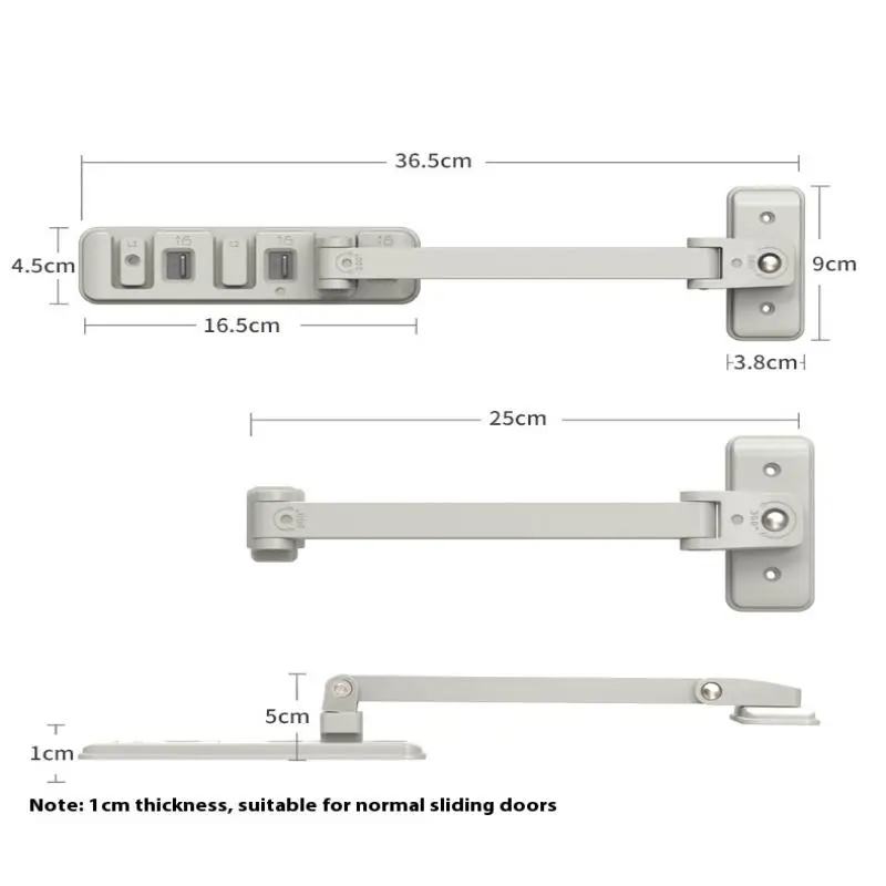 Fivela de bloqueio de segurança infantil ajustável, suportes de limite de janela anti-queda, fechaduras de porta deslizante para proteção infantil