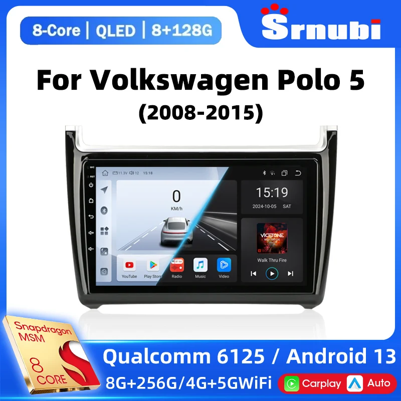 

For Volkswagen VW Polo 5 Sedan 2008-2020 Android 13 Car Radio Multimedia Player Navigation GPS Carplay Touch Screen Auto Stereo