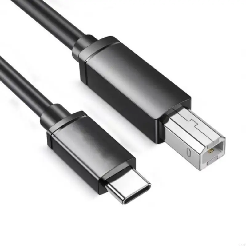 QXNF Type C to USB2.0 Square Port Printing Cord 0.5mm Wire Diameter Easy Connection