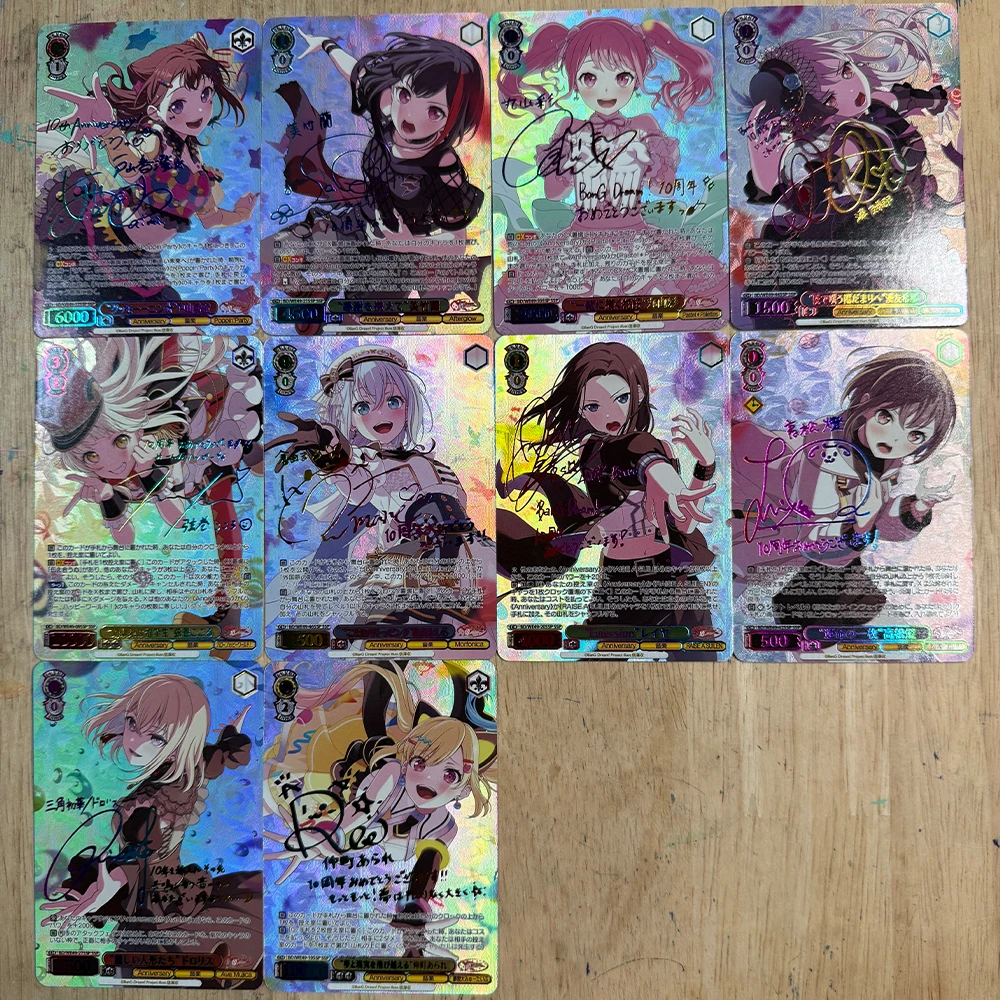 10 قطعة/المجموعة أنيمي Waifu فايس شوارز جمع بطاقة بانج حلم! هدايا بطاقة توقيع يوكينا ميناتو تاكاماتسو توموري أنون تشيهايا