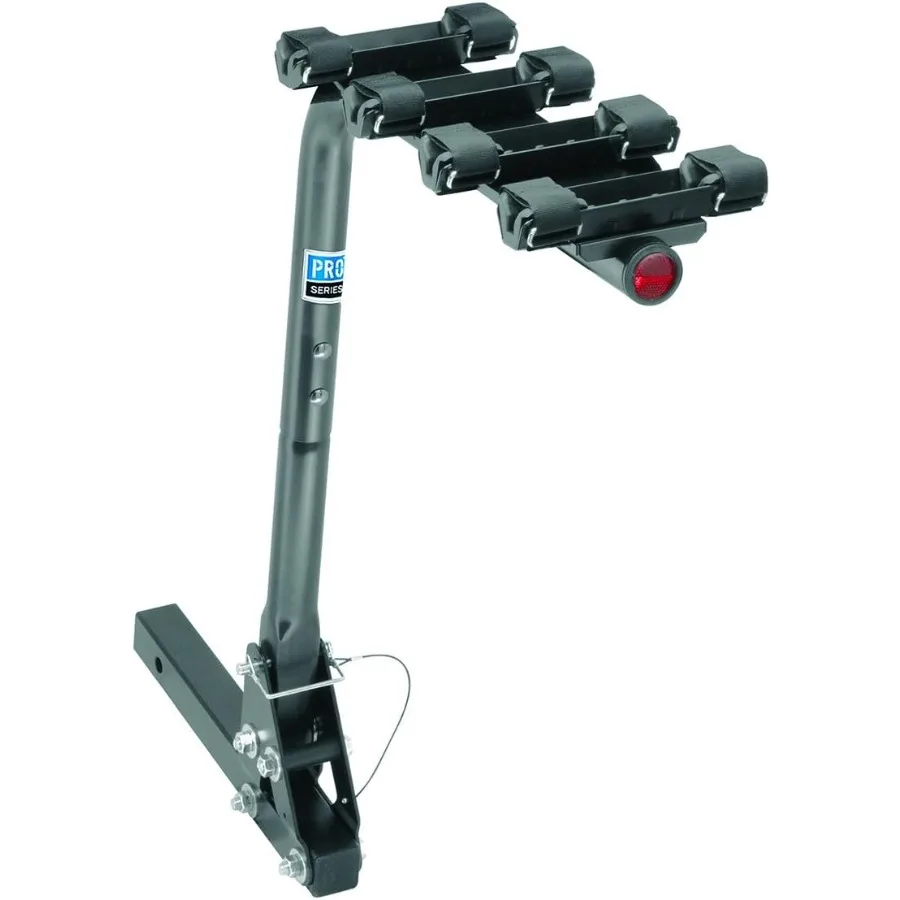 63124 Eclipse Preto 2 Polegadas Quadrado 4 Porta-Bicicleta para transporte de ciclismo ao ar livre seguro e conveniente com design durável a