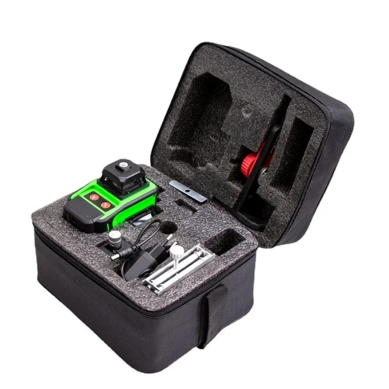 green beam laser cross 12 line self leveling 3d auto rotary construction nivel laser level 360 degree machine tool