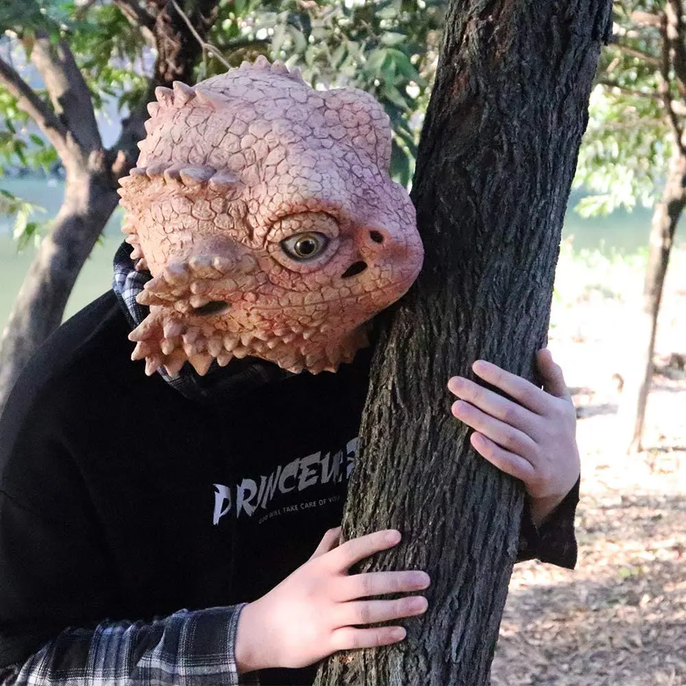 

Desert Spiny Lizard Animal Head Mask, Halloween Costume, Pretend for Adults, Party