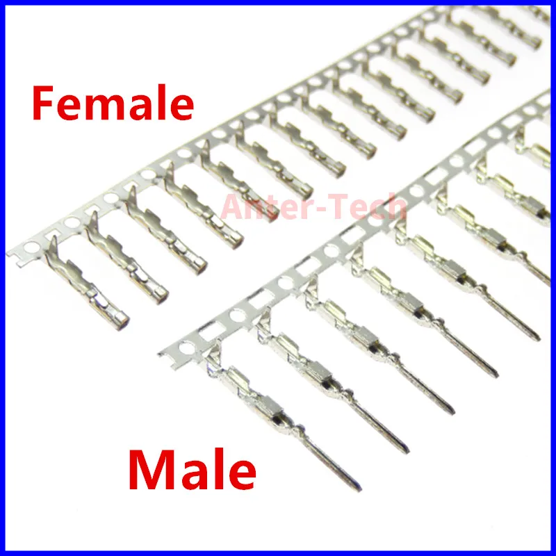 100PCS 2.54mm DuPont jumper cable housing female pins male pin connector terminals