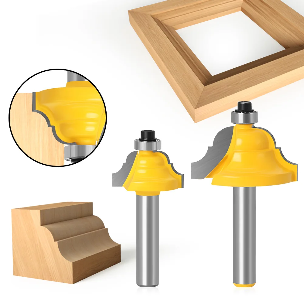 

1PC 8MM Shank Milling Cutter Wood Carving Milling Cutter For Woodwork Carbide Corner Round Over Router Bit with Bearing