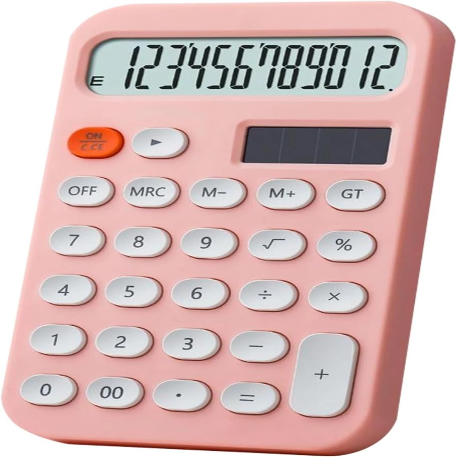 Standard Calculator 12 Digit,Desktop Dual Power Battery and Solar,Desk Calculator with Large LCD Display for Office,School,  & B