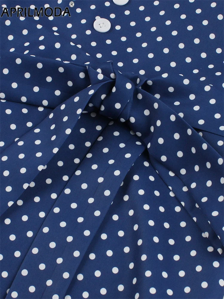2025 Retro Vintage Lace Elegant ชุดราตรีสั้นกับเข็มขัด Polka Dot พิมพ์ V คอฤดูใบไม้ร่วงชุดราตรี 50s 60s ค็อกเทล