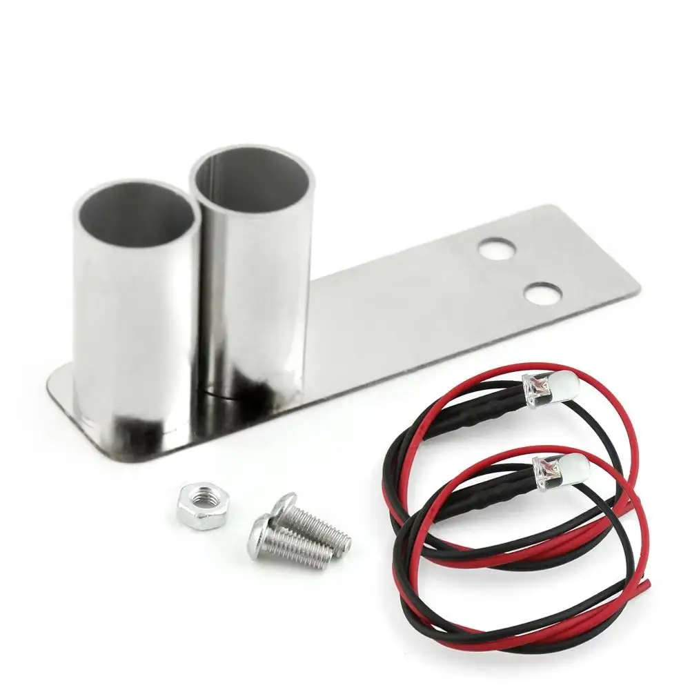 With LED Light Metal Exhaust Pipe Tail Throat Drift Car Simulated Exhaust Pipe for Redcat/HPI/HSP/Tamiya/Sakura/D4
