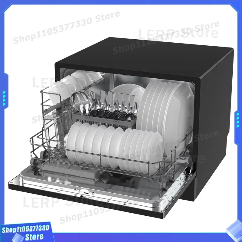 6 Sets Compact Built in Dishwashing Machine Integrated Dishwasher Smart Mini Dish Washer