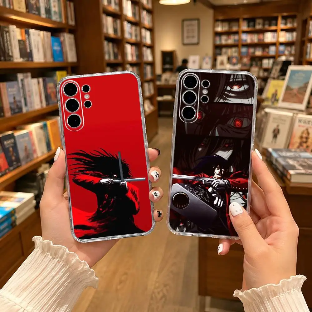 AnimeH-Hellsing-g V-Vampire Clear Hard Phone Case For Samsung S25,24,23,22,21,10,9,Ultra,Plus,Lite Transparent Cover