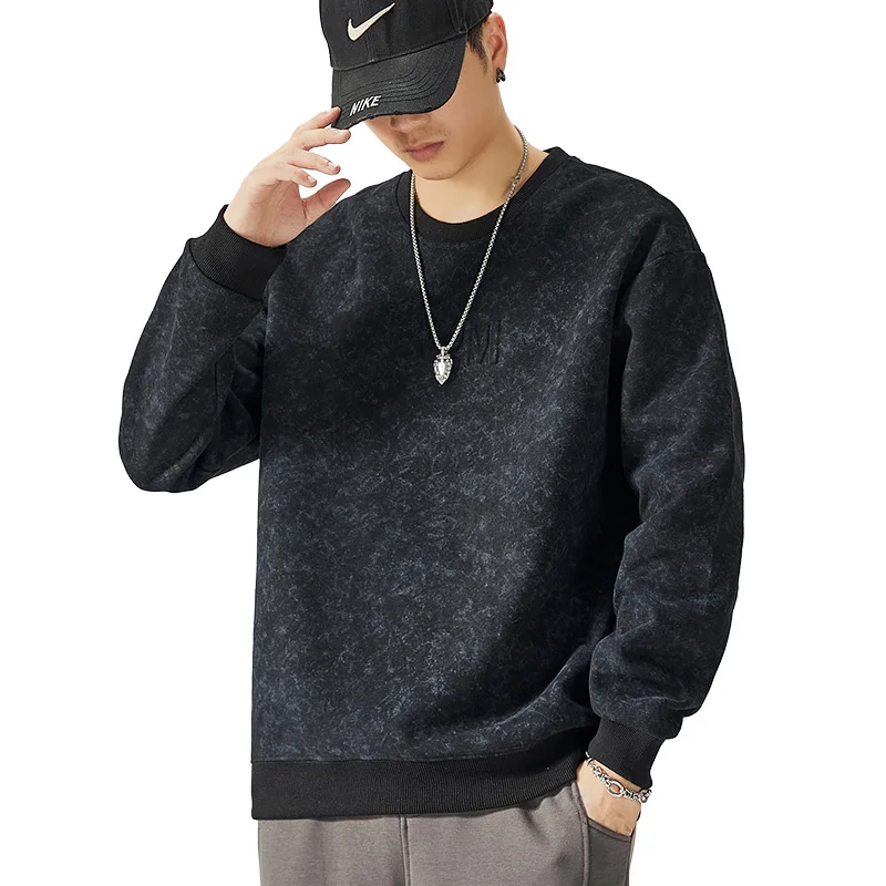 Fashion O-Neck Printed Long Sleeve Casual T-Shirts Men's Clothing 2024 Spring Summer New Loose All-match Tops Korean Tee Shirt