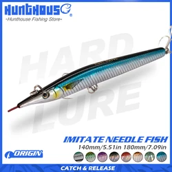 Hunthouse Sayoris Needle Pencil Fishing Lure Long Casting 140mm 180mm Sticibait Baits Sinking Jigging Lures Seabass Tackle