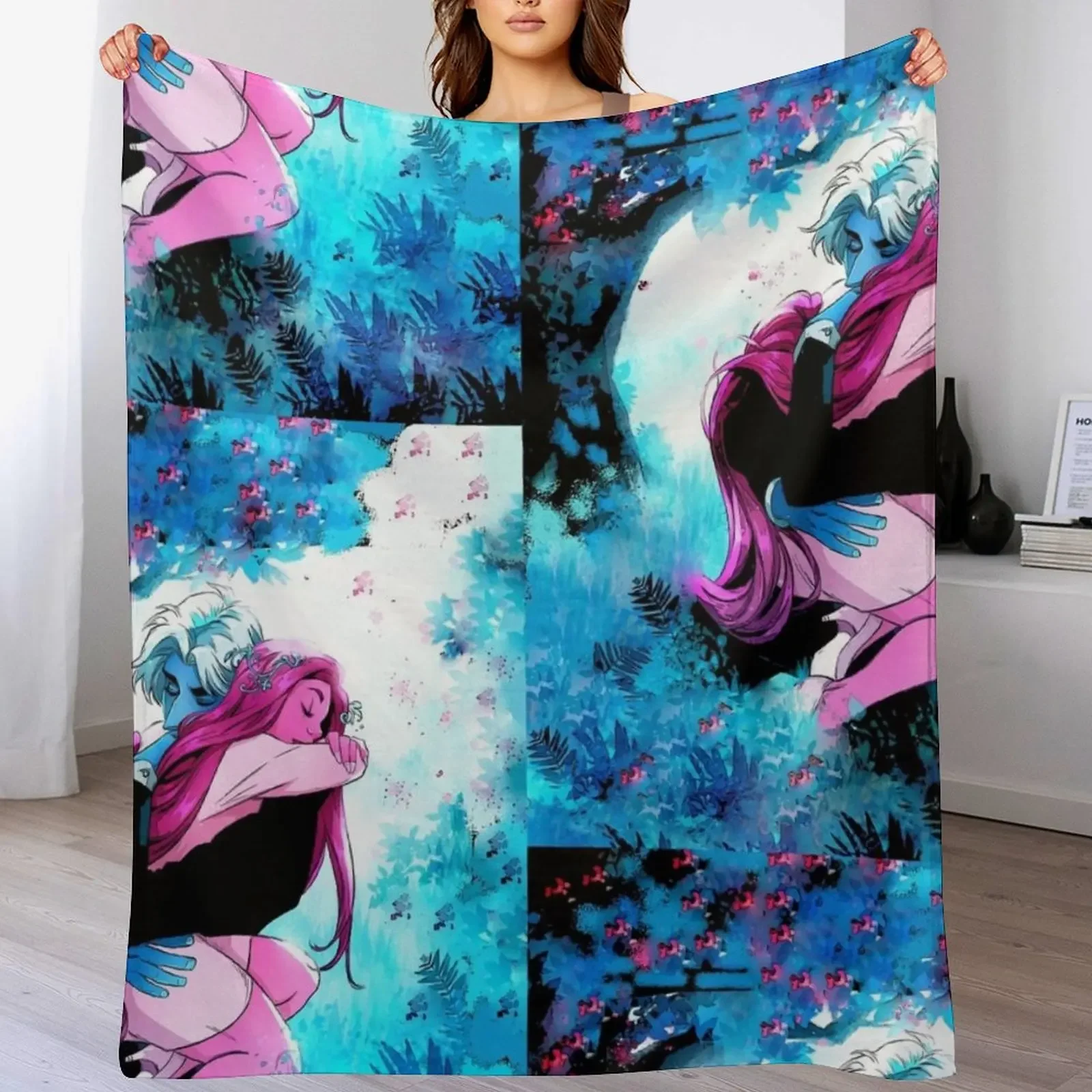 Lore Olympus Poster - Hades Persephone Sticker Throw Blanket Decoratives Designers Blankets