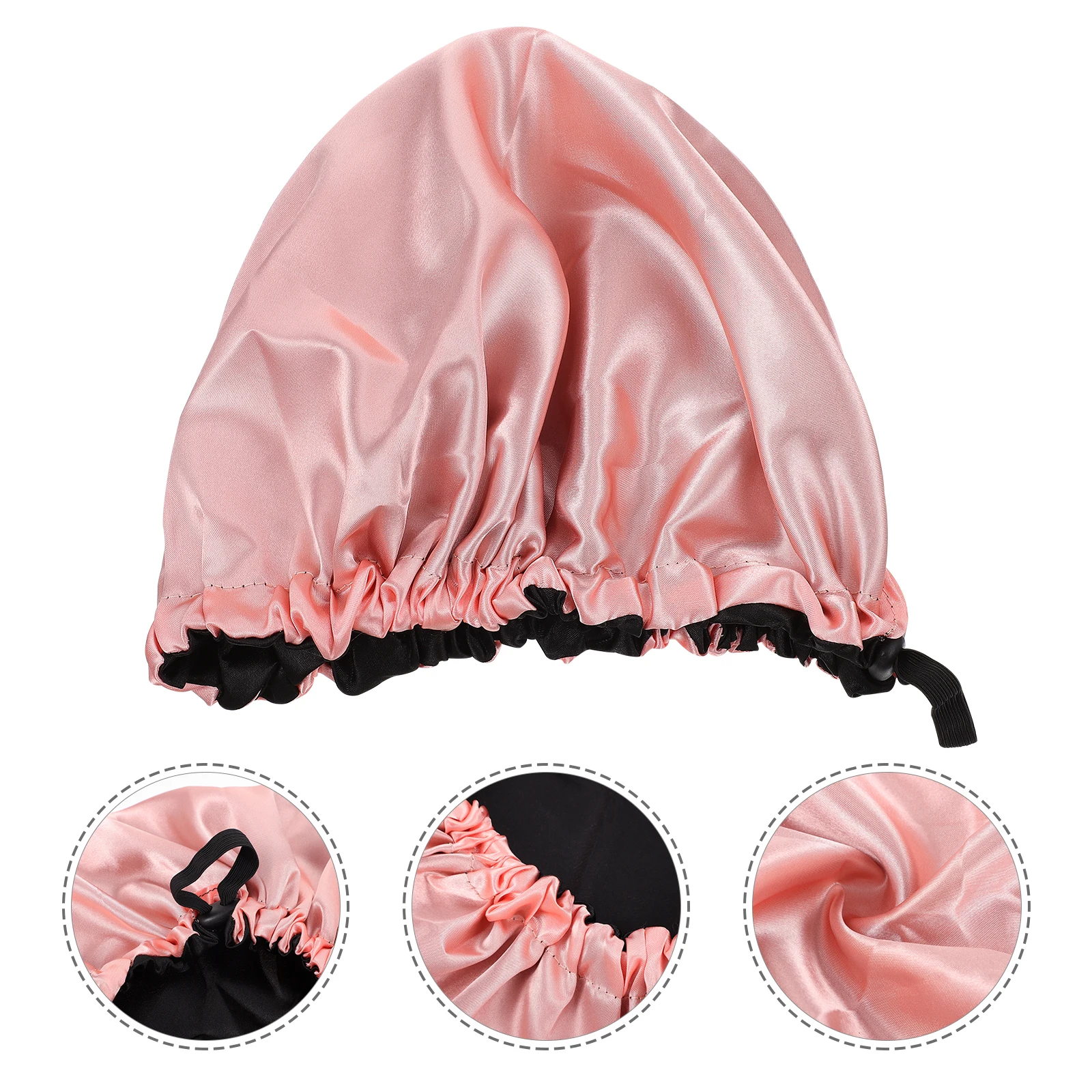 

Satin Women Hair Care Accessory Hat Bonnet Elastic Material Long Life Stylish Pattern Avoid Frizz Sleeping Hat