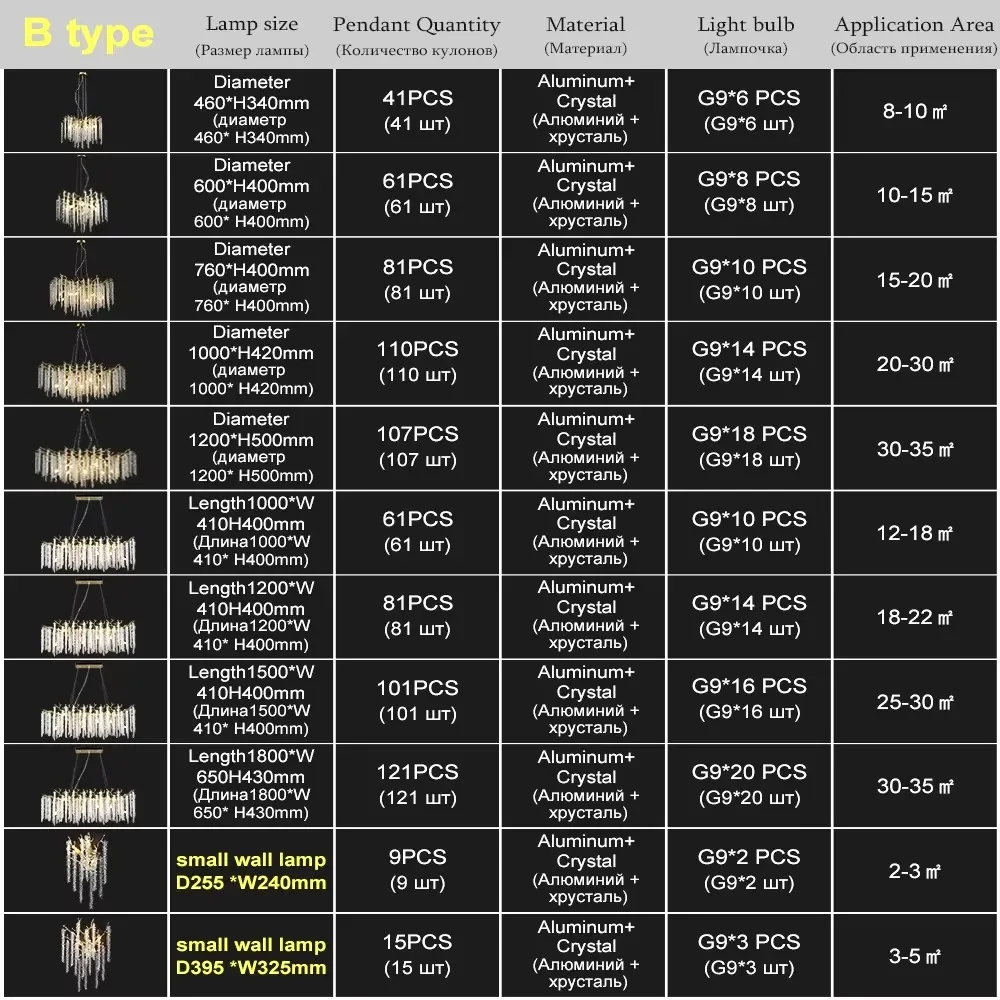 Modern Rectangular Chrome Crystal Chandelier Lighting for Dining Room Living Room Kitchen and Bedroom Ceiling Decorative Light
