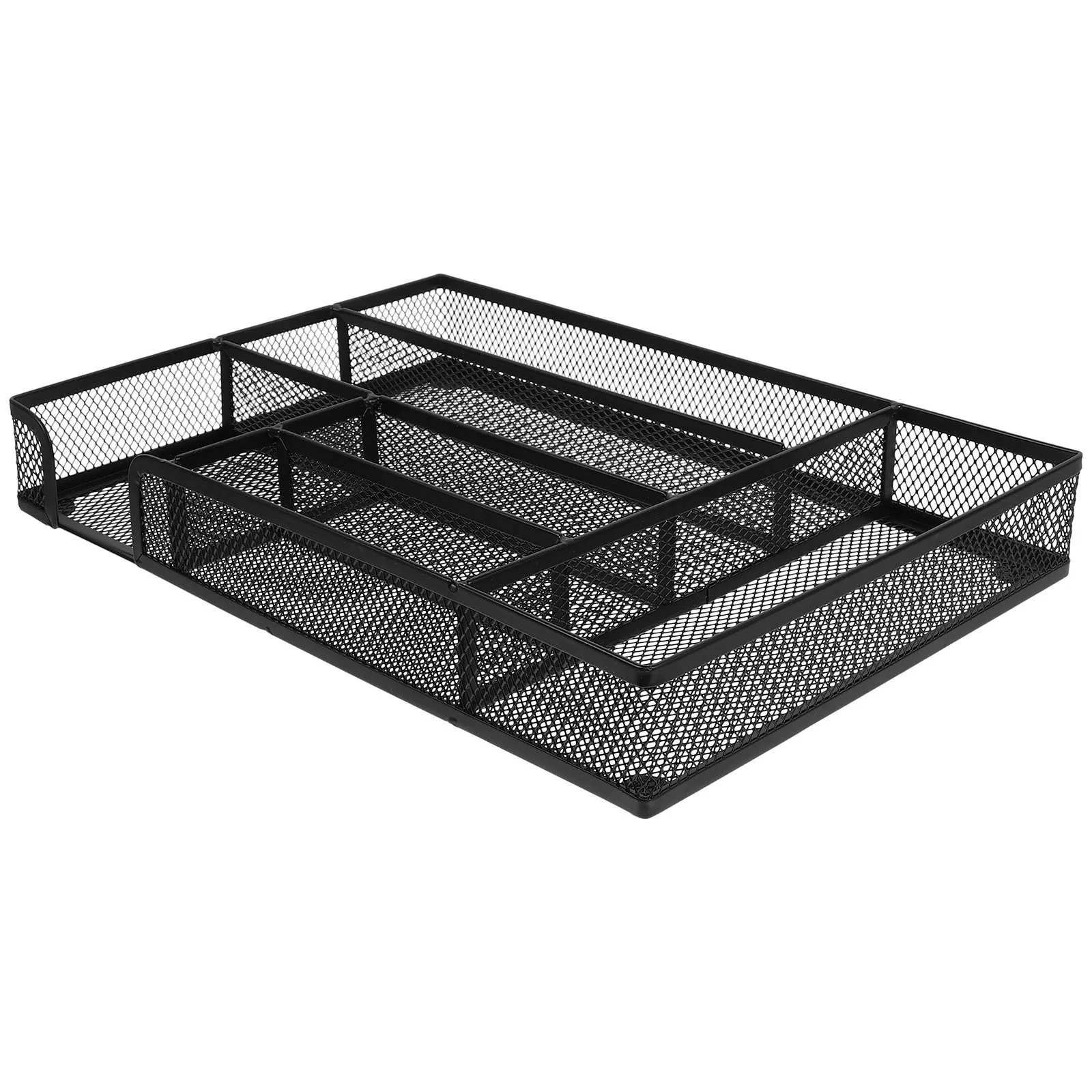 

Iron Desk Organizer Tray Pen Holder Modern Cutlery Storage Desk Drawer Organizer Office Supplies Desktop Basket