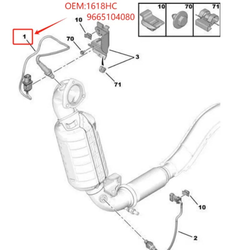 1618HC 9665104080 for Peugeot 3008 Citroen C5 C4 1.6thp Anti fouling Oxygen Sensor