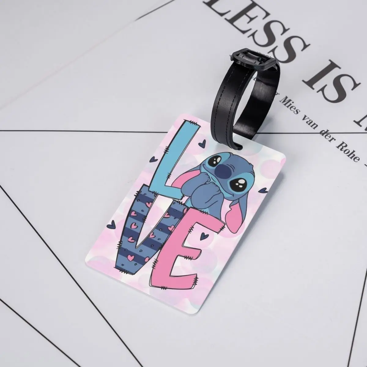 Etichetta personalizzata per bagagli Stitch Love per etichetta identificativa per copertura privacy valigia da viaggio
