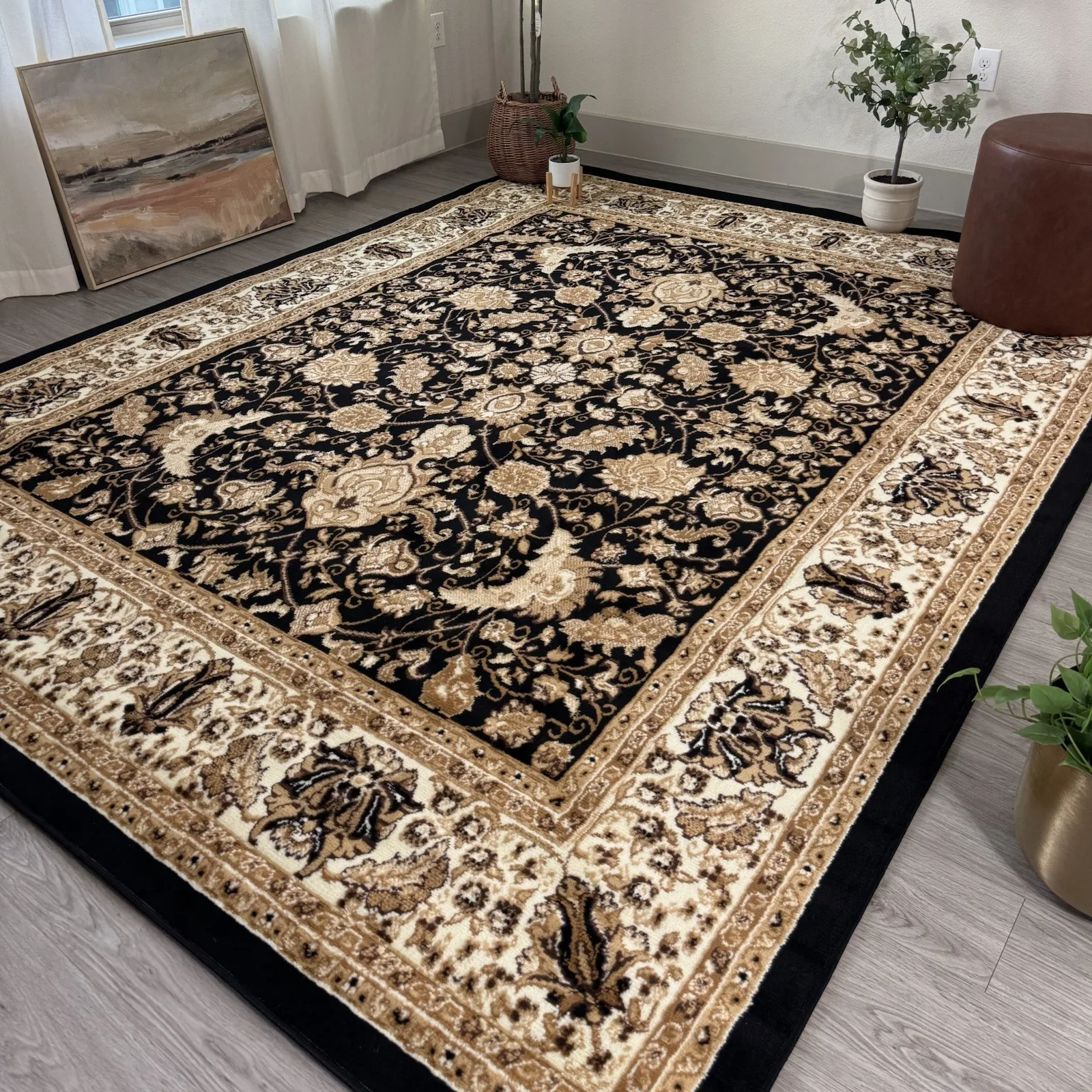 

Traditional Oriental 5x7 Area Rug Area Rugs Carpet Living Room Black