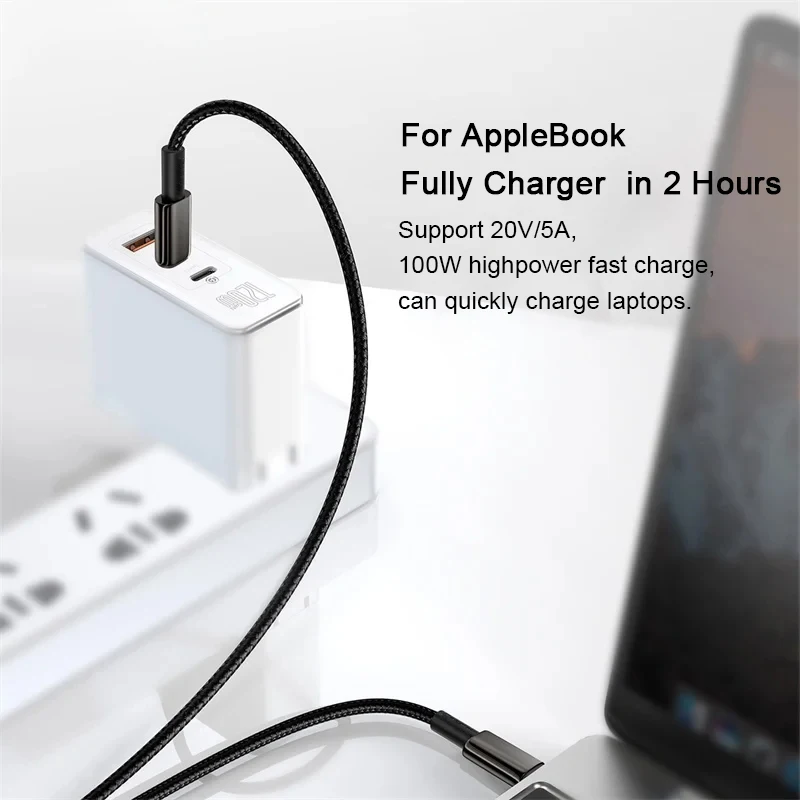 PD 100W Type-C To Type-C Charger Cable For Samsung Huawei Xiaomi Oneplus USB-C Fast Charging For MacBook iPad Pro Data Wire Cord