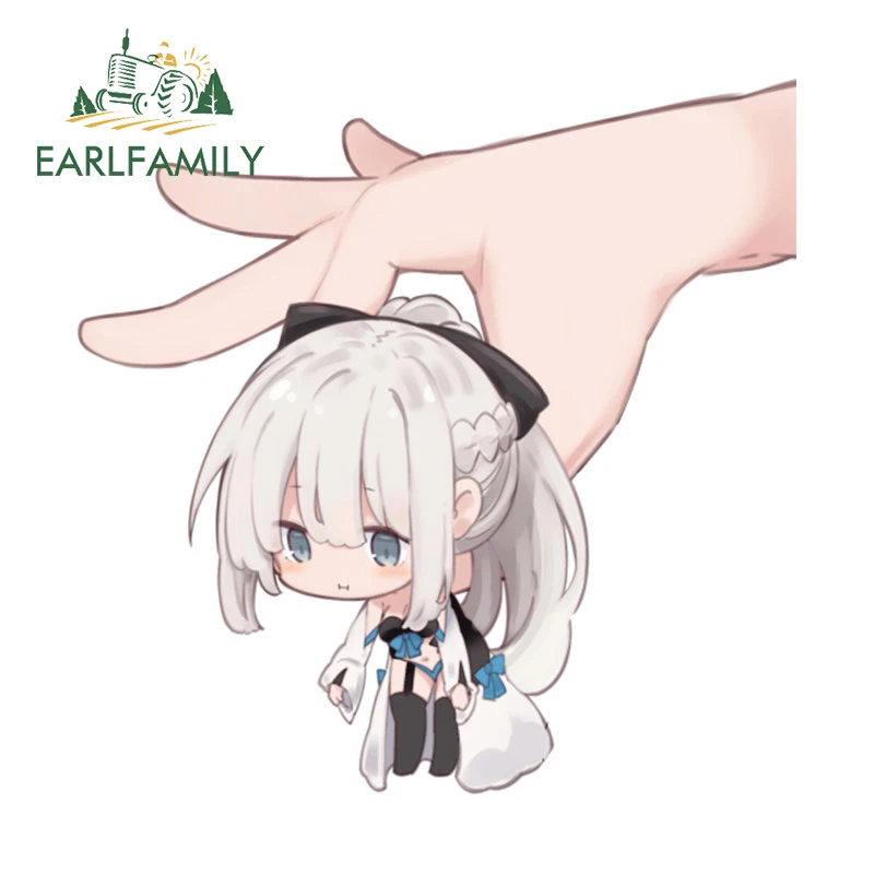 EARLFAMILY 13 سنتيمتر x 13 سنتيمتر ل لطيف أنيمي Kawaii سيارة ملصق الفينيل سيارة التفاف جذع ملصق مائي روح الدعابة سباق الانجراف خوذة اكسسوارات #1
