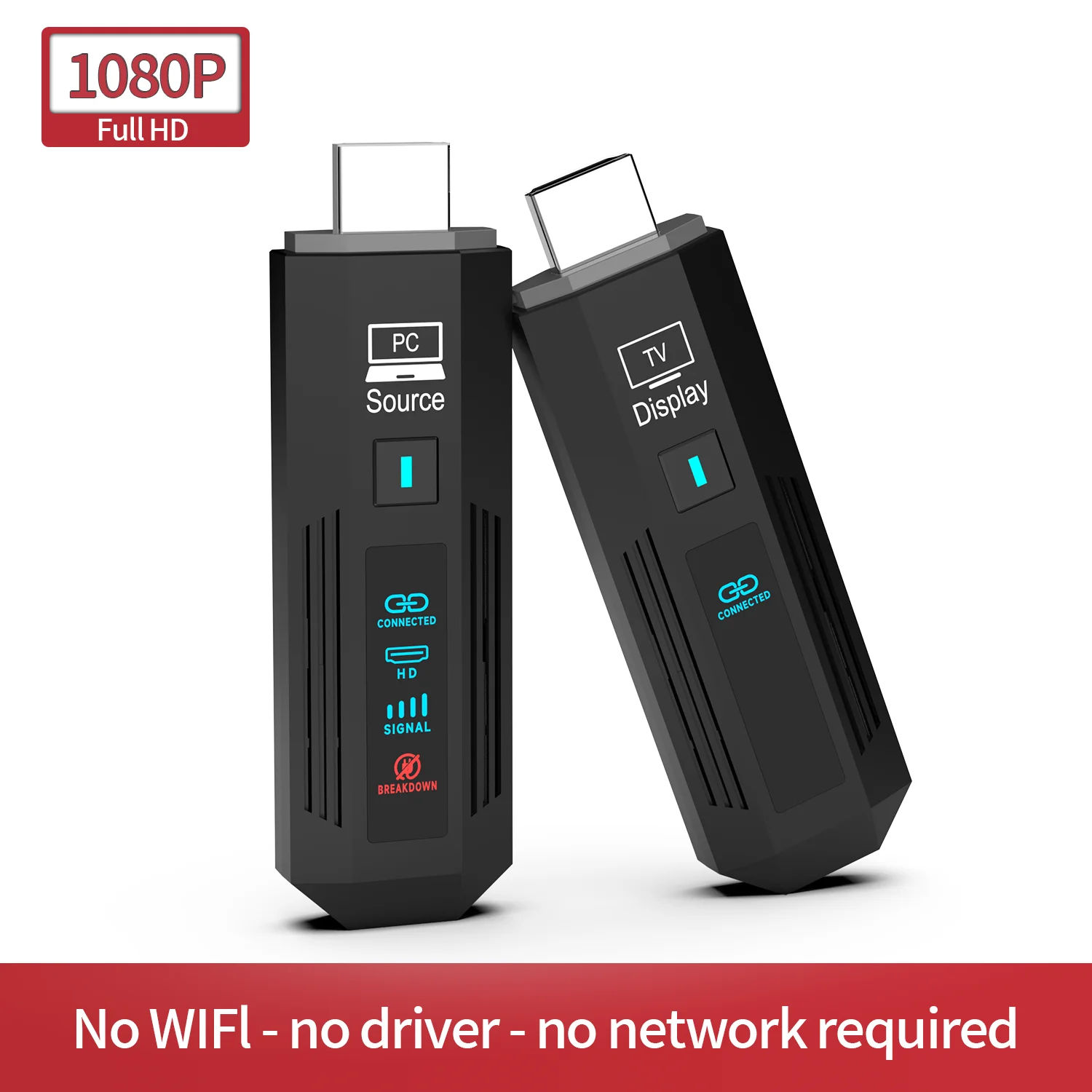 5.8G 50M Wireless HD Video Audio Transmitter Receiver Extender Wireless TV Stick Display Dongle For Monitor TV Box