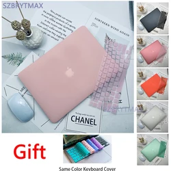 Mat kabuk Laptop Case Macbook 13 için 14 15 16 inç kılıf hava Pro 13 M1 A2338 A2337 2021 Pro 14 A2442 A2485 2022 Air13 M2 A2681