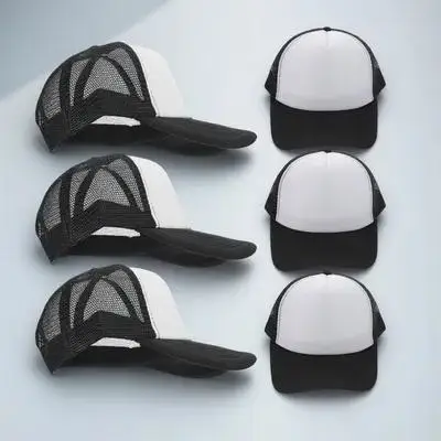 

10Pcs Sublimation Blank Baseball Cap Mesh Design Breathable Adjustable DIY Heat Transfer Hat for Casual Outdoor Use