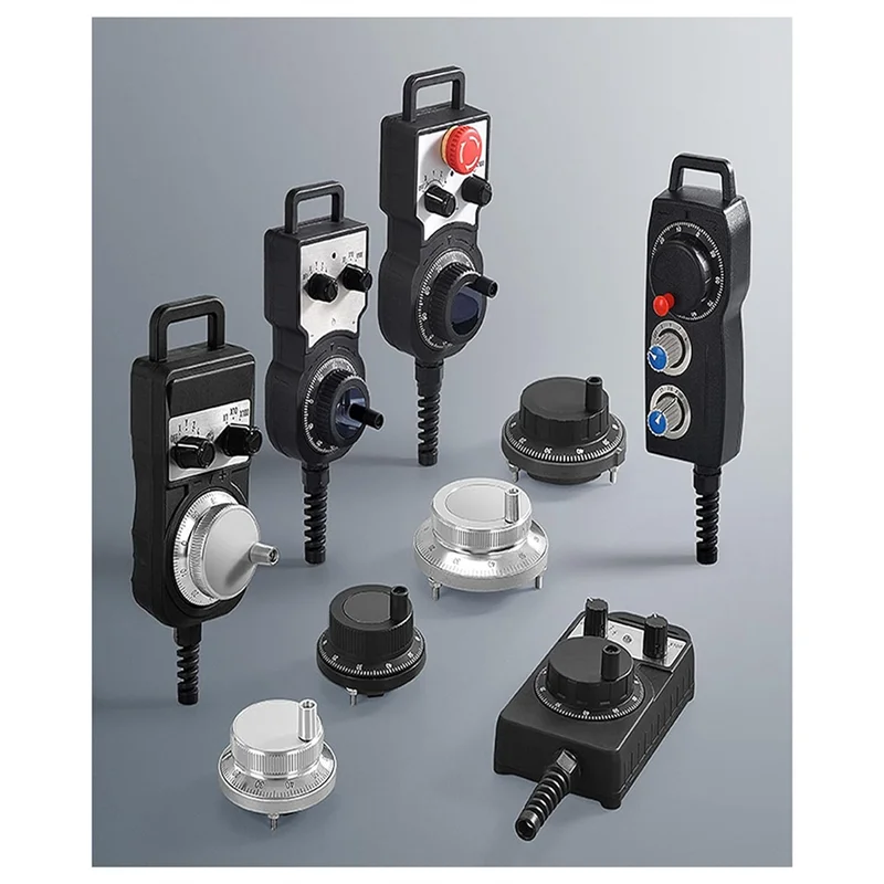 

AT51-5V CNC 6-Terminal Electronic Handwheel, 100PPR Manual Rotary Encoder With Handle, 80Mm Pulse Generator Knob