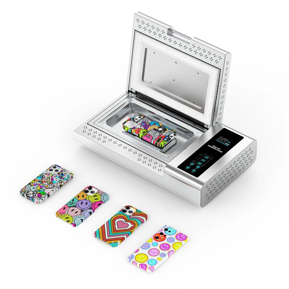 

Mobile Phone 3D Sublimation Case Printer Cell Cover Custom Personalized Making Mini Vacuum Heat Transfer Printing Machine
