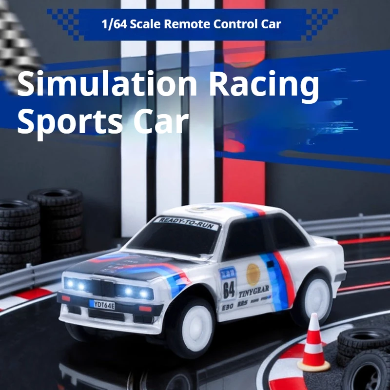 HSP TinyGear 1/64 Mini voiture télécommandée RC Simulation de bureau roue motrice arrière voiture de course plat course compétition jouet