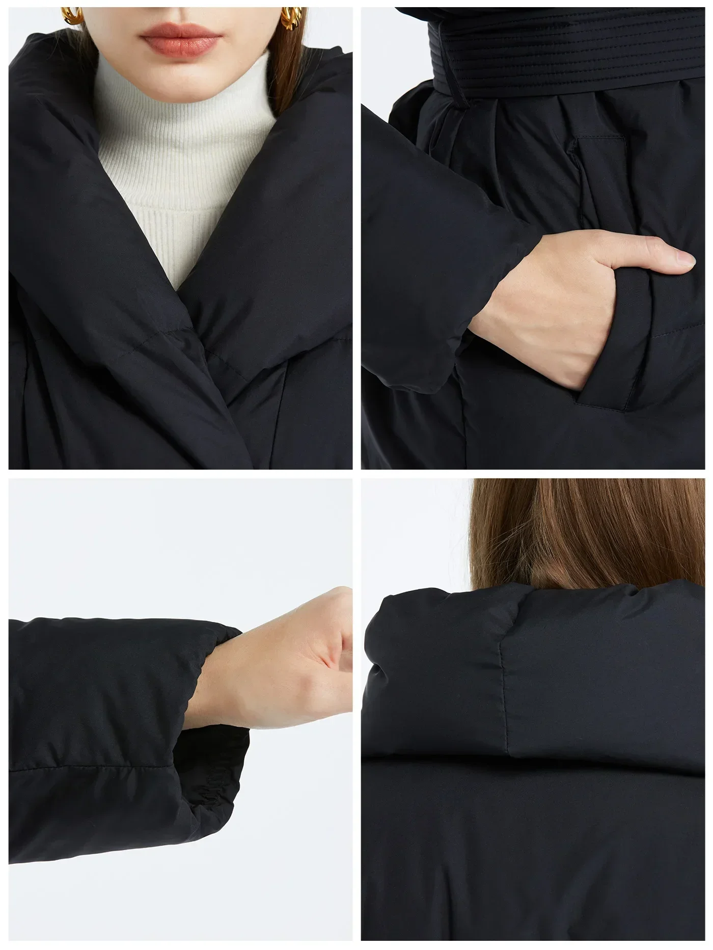 MIEGOFCE Winter Cotton Women's Jacket Long Sleeve V-Neck Loose Coat Casual Belt Hidden Buckle Parkas Fancy Design Outwear D23778