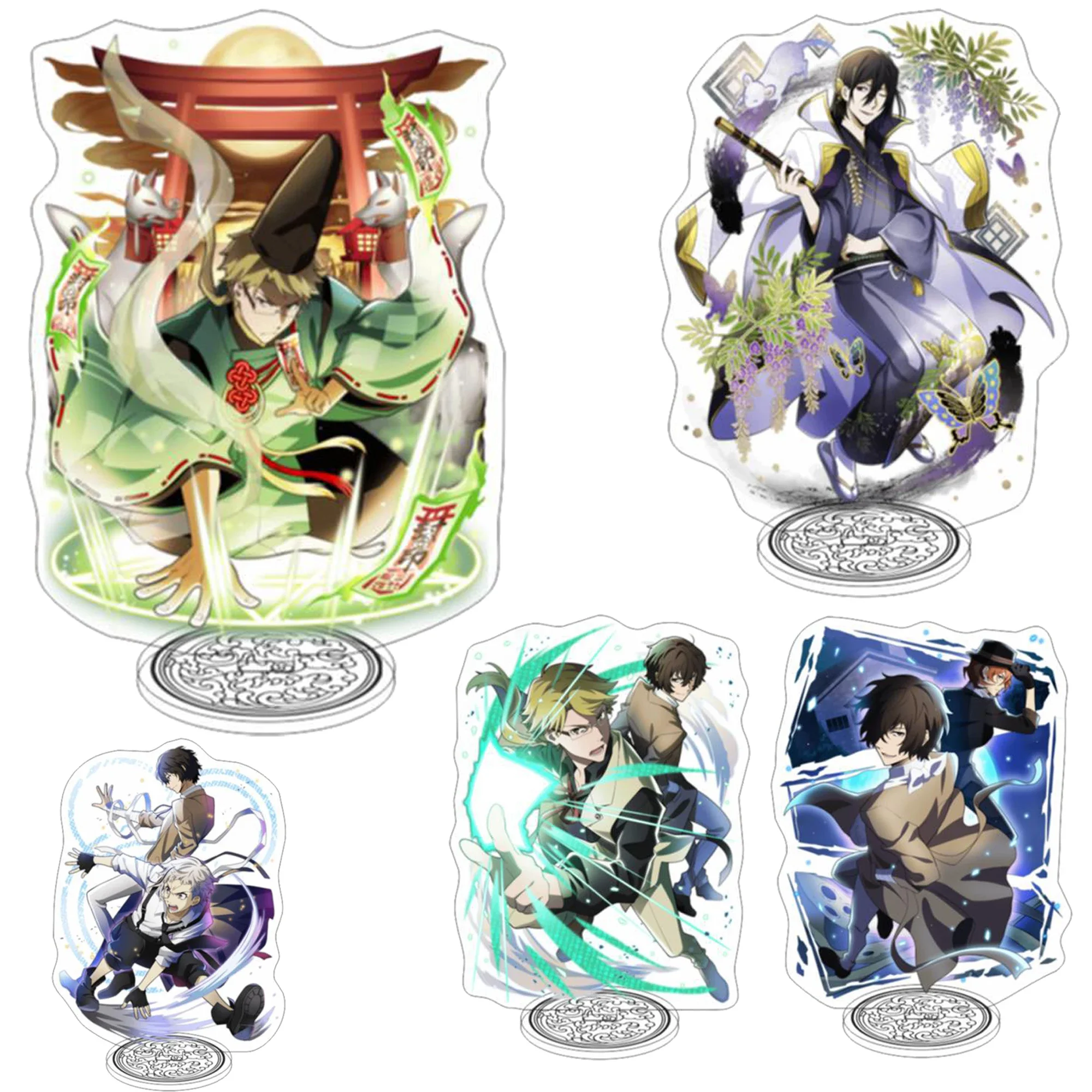 JP Anime Bungou Figure Cosplay Acrylic Dog Desktop Stands Nakajima Atsushi Dazai Osamu Edogawa Rampo Plate Fans Gift