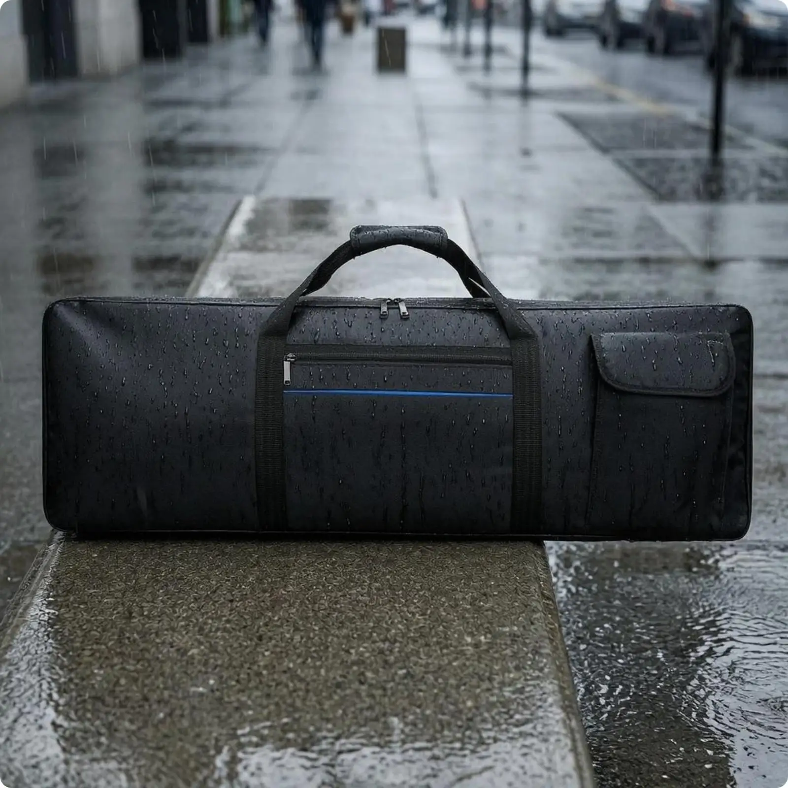 61-Key Keyboard Bag, 600D Oxford Fabric, Padded Musical Accessory - view 4