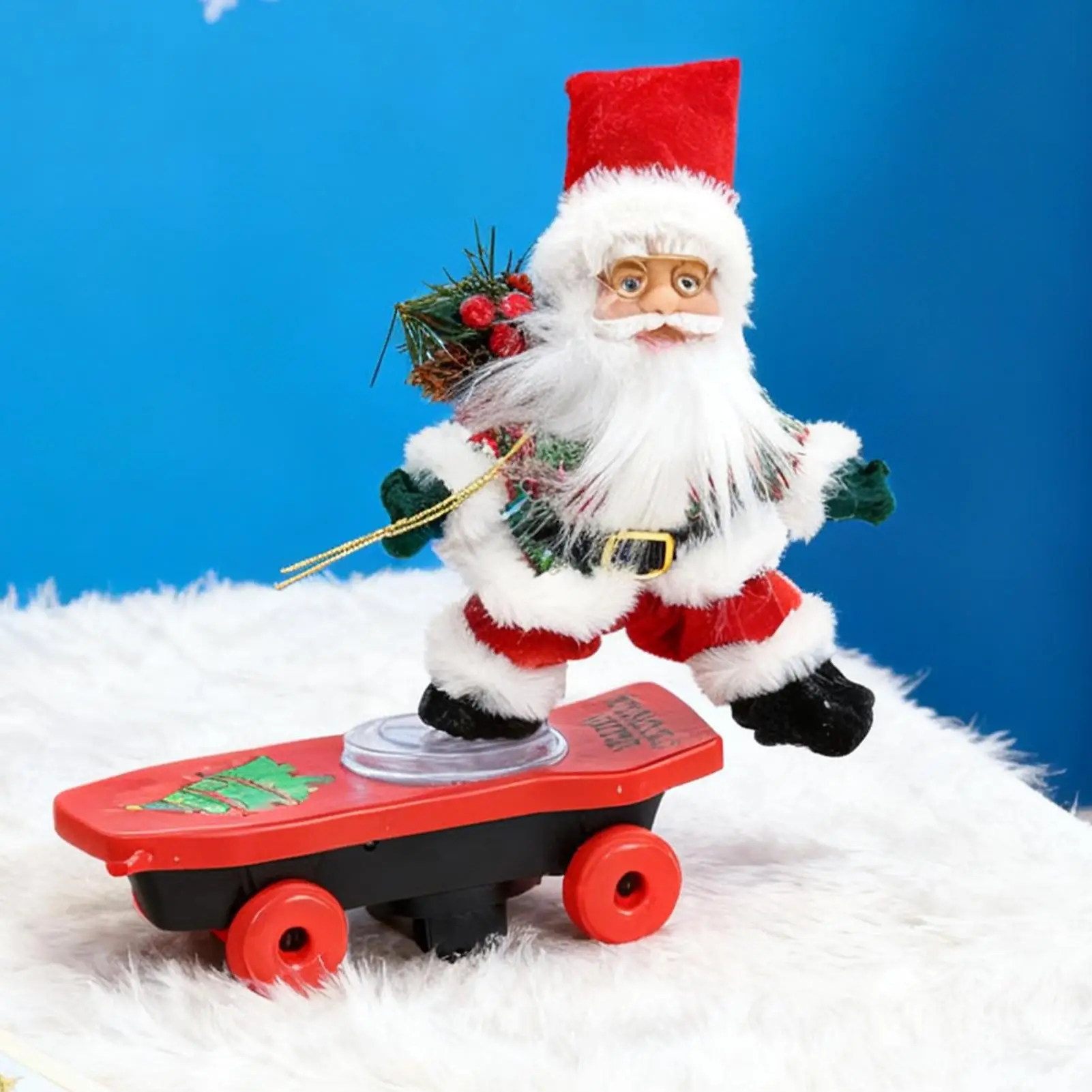 

Крытый рождественский музыкальный самокат Санта-Клауса, праздничное украшение, рождественское праздничное украшение для детей, домашний офис, спальня, книжная полка
