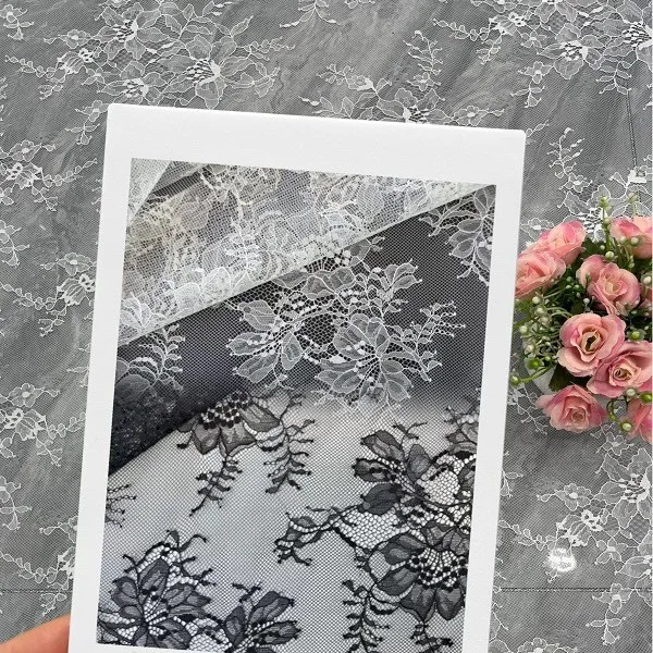 

High QualityNew Multi-color Embroidered Lace Edging Fabric Embroidered Eyelashes Lace HandmadeWedding Dress Clothing Accessories
