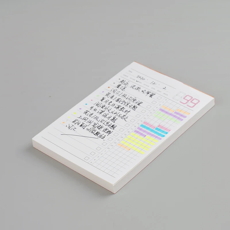 Daily Plan Task List Time Management Todolist Memo Notes Non-sticky Study Plan Countdown Notebook Daily Planner Book Checklist