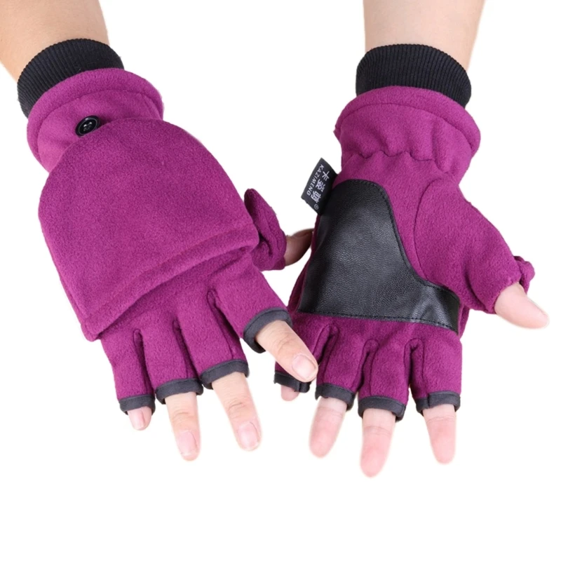 Winter Hand Gloves Soft Warm Gloves Fingerless Mittens With Thumb Hole