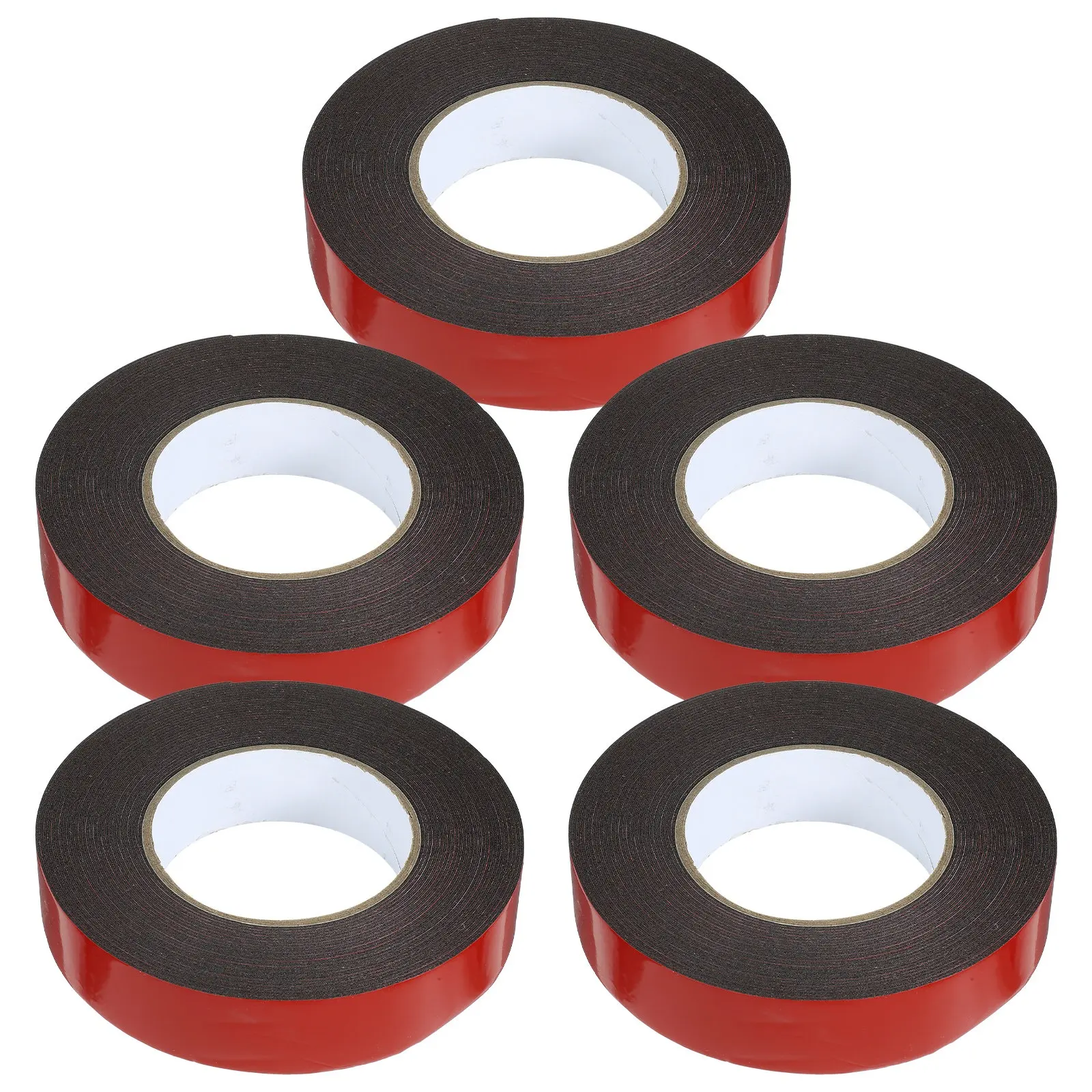 

5 Rolls Black Heavy Duty Double Sided Tape Strong Adhesive Mounting Tape for Car Auto Vehicle Home Office Industrial Use