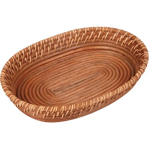 Synergy Store Oval Multi-Purpose Rattan Fruit Bowl