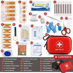 Mini Kit de primeros auxilios de 103 piezas, carcasa dura resistente al agua, estuche pequeño perfecto para viajes al aire libre, casa, oficina, Camping, senderismo, coche EDC