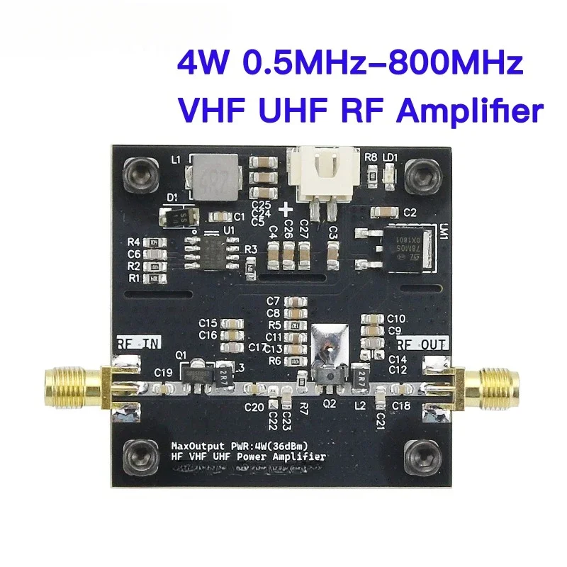 4W 36dBm 0.5~800MHz VHF UHF RF power Amplifier SBB5089 Microwave Power Amplifier 36dBm DC Wide Supply Voltage