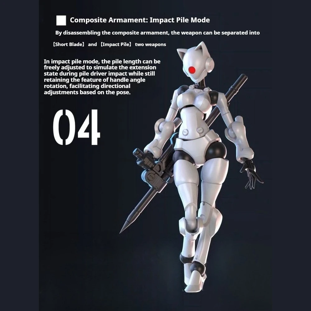 SHEIK MAINLAND 3MIN PROJECT Swift Female Mutant 3,75 Zoll Super bewegliche, hochdetaillierte Actionfigur zum Selberbauen, Sammlermodell – Detail 13