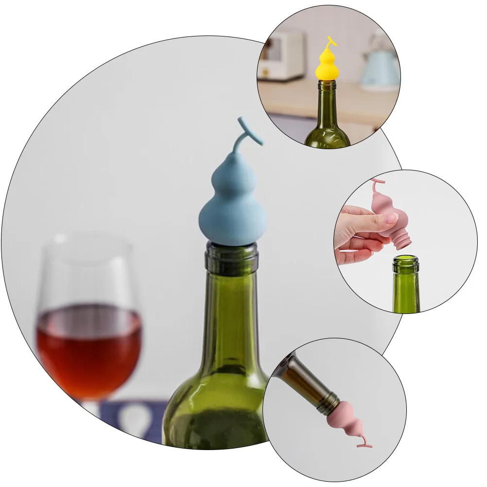 

2 Pcs Stoppers Silicone Sealing Plugs Simple Accessories Creative Corks Long Lasting Material Portable Easy Use Good Effect