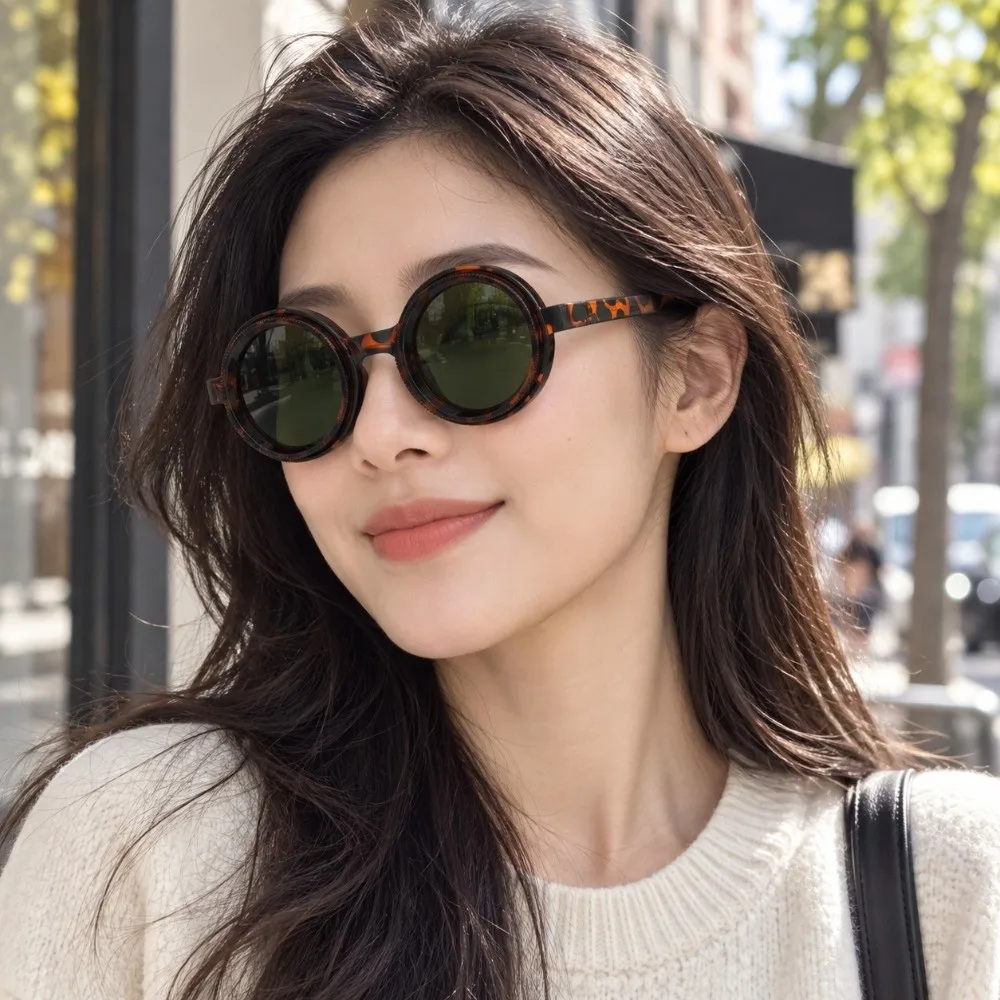 Vintage Polarizing Round Sunglasses Lightweight Rotatable Adjustable Zoom Sunglasses Versatile Elegant Stylish Sunglasses Travel