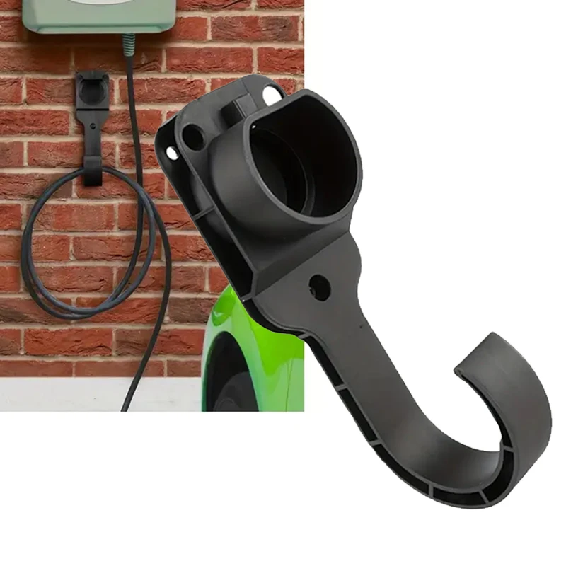 

1 шт. настенный кронштейн для зарядки электромобиля, держатель кабеля для зарядного устройства электромобиля, универсальная розетка для головки пистолета для разъема типа 2, вилка европейского стандарта