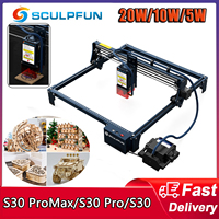 SCULPFUN S30 Laser Engraver with Automatic Air-assist System 5W/10W/20W Engraving Machine 410x400mm Engraving Area for Engraving